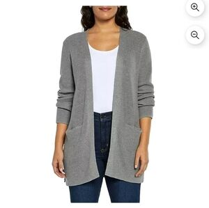 Gap Women's Long Sleeve Open Cardigan Gray Oversized